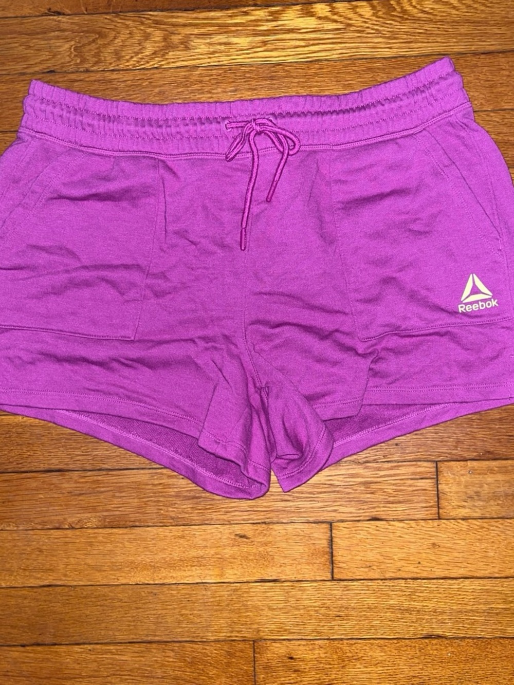 Reebok Women’s Magenta Athletic Shorts with Drawstring